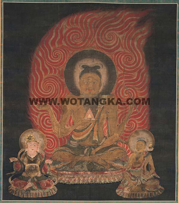 沃唐卡编号AC91640：十二天象图之火天