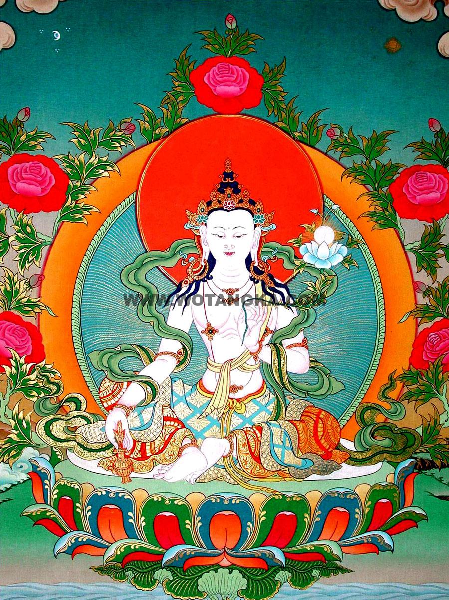 沃唐卡编号AC92209：除盖障菩萨(Sarvanivārana-Viskambhin bodhisattva mahāsattva)