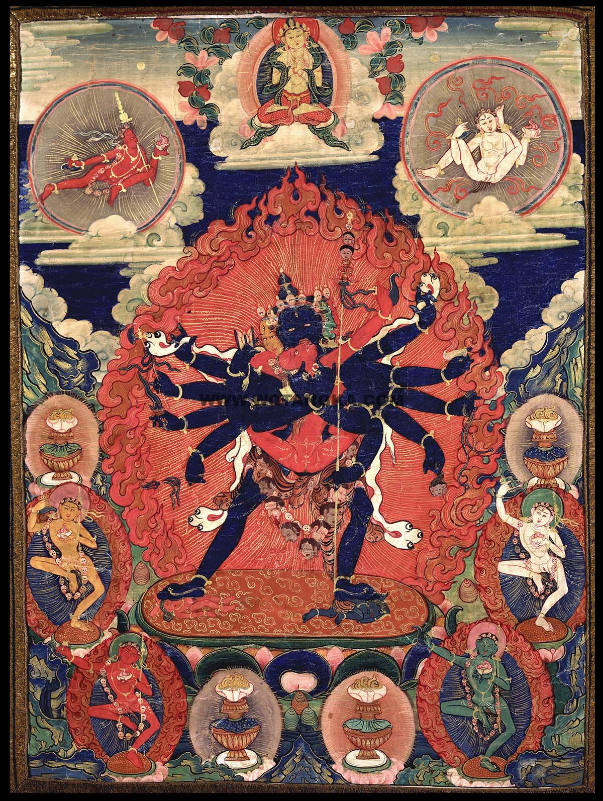 沃唐卡编号AC92617：胜乐金刚