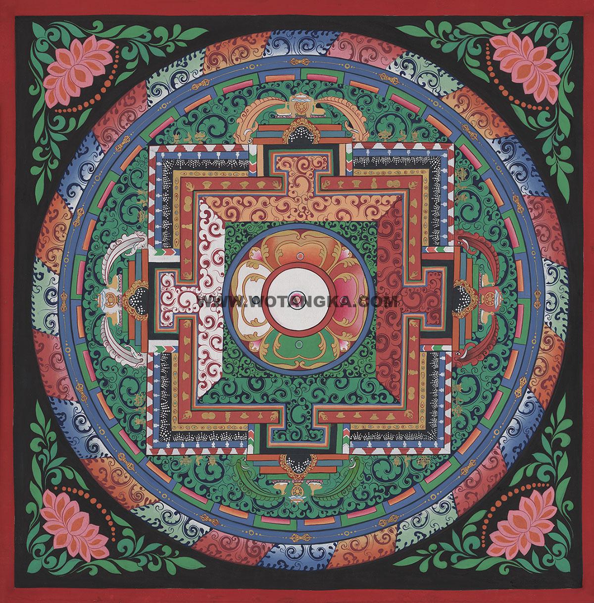 沃唐卡编号AC93485：吉祥坛城