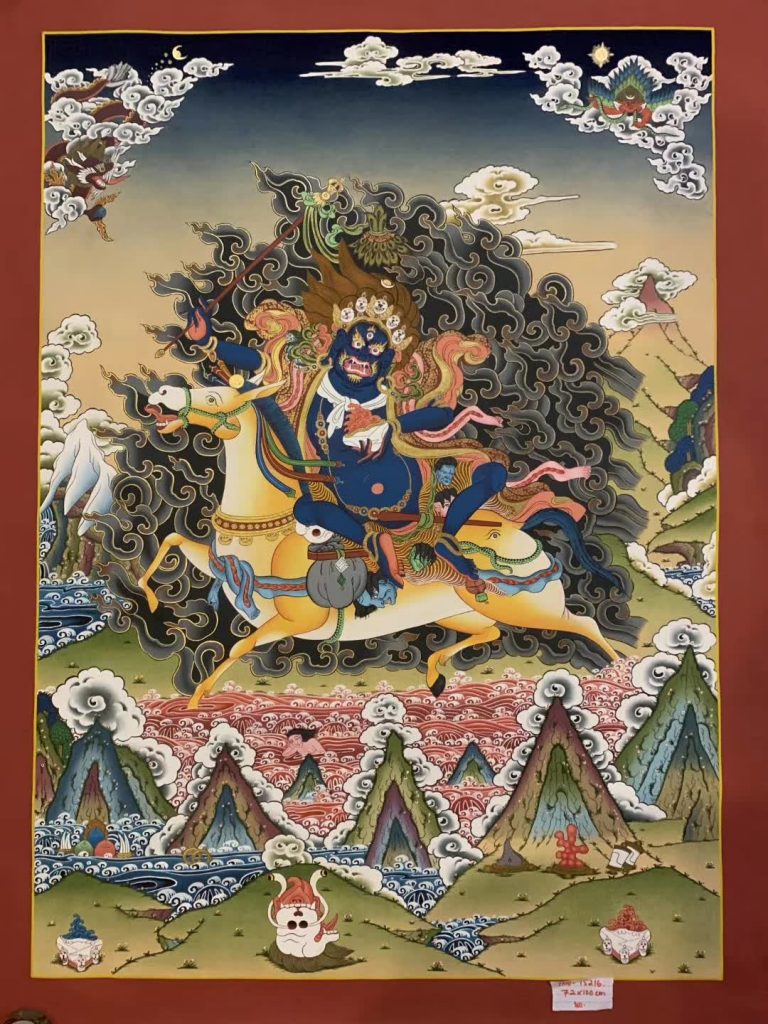 编号172-717534：彩绘唐卡-吉祥天母（70*50CM左右）