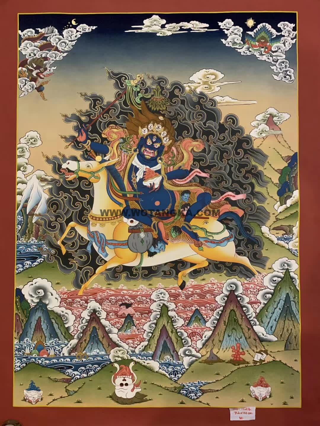 编号172-717534:彩绘唐卡-吉祥天母(70*50CM左右)