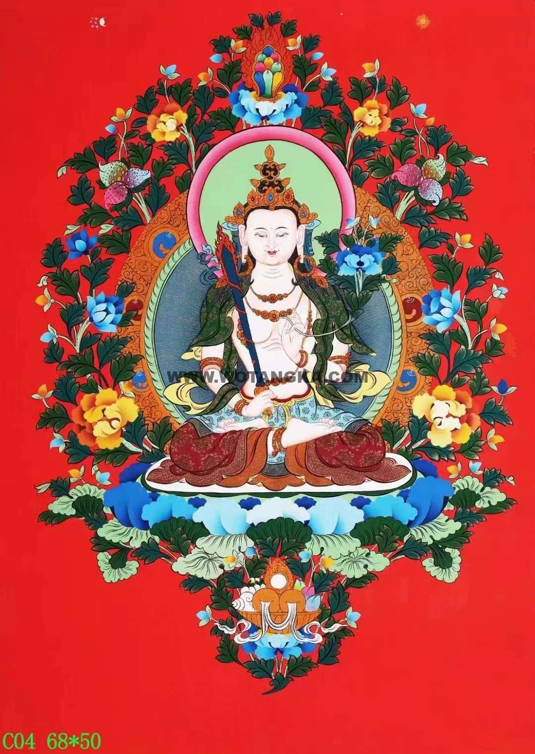 编号138-153985:红金唐卡-虚空藏菩萨(68*50CM左右)