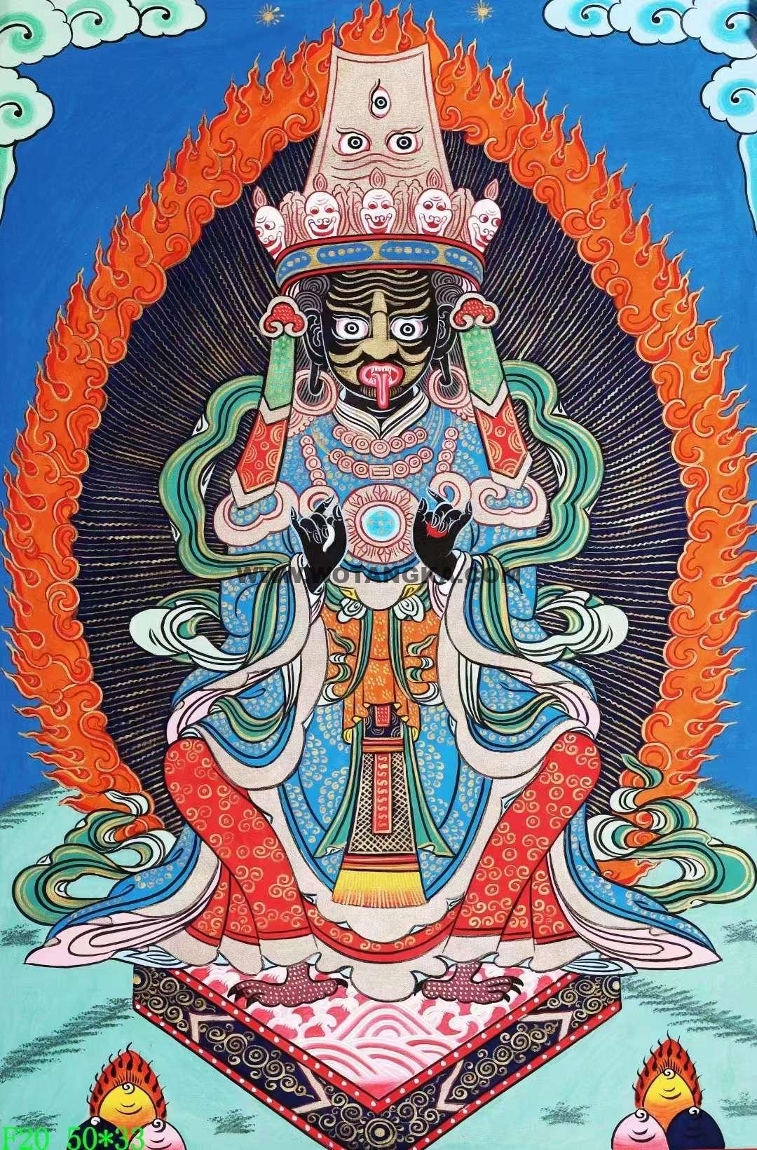 编号138-182446:彩绘唐卡-扎基拉姆(50*33CM左右)