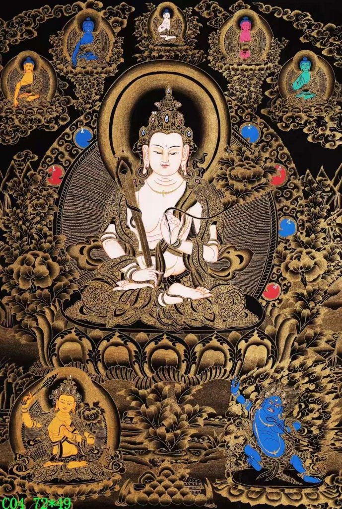 编号138-194951：黑金唐卡-虚空藏菩萨（72*49CM左右）