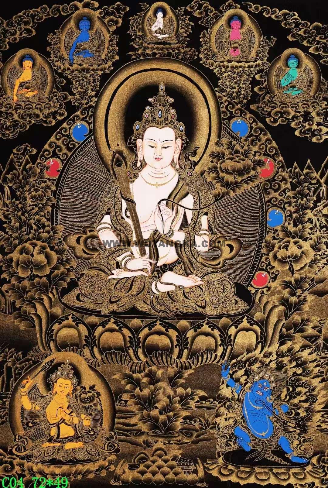 编号138-194951:黑金唐卡-虚空藏菩萨(72*49CM左右)