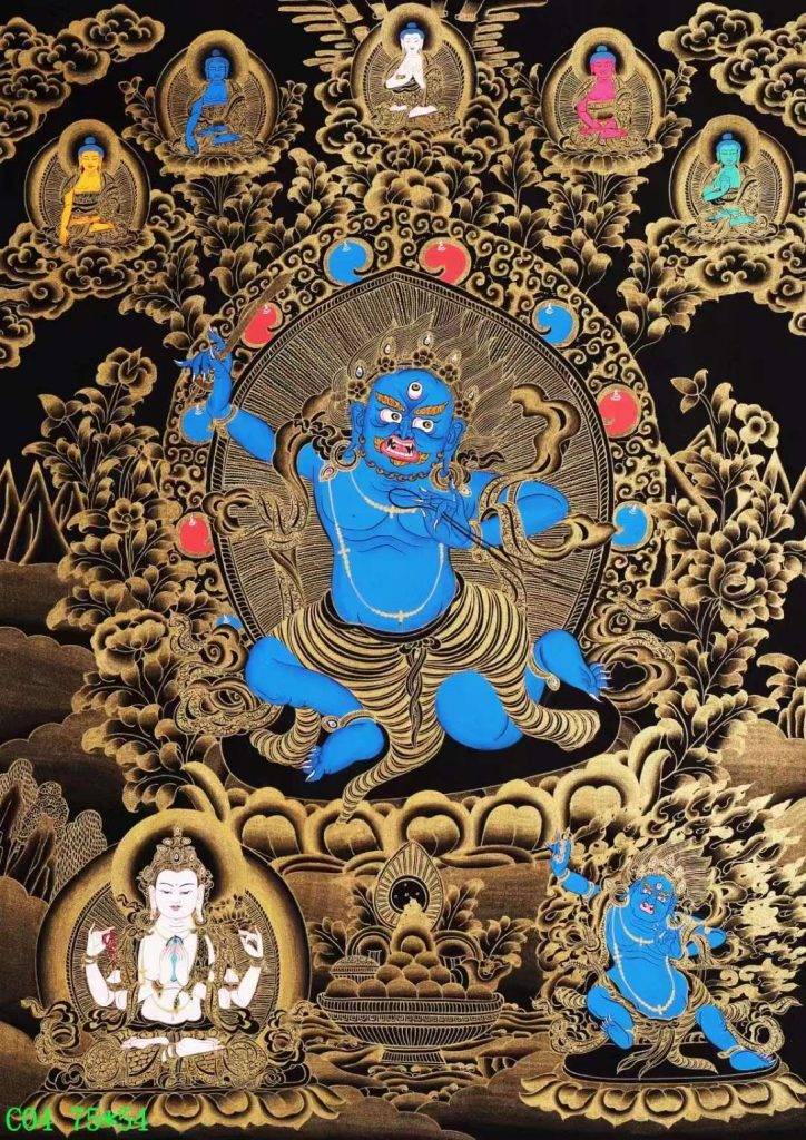 编号138-284797：黑金唐卡-不动明王（75*54CM左右）