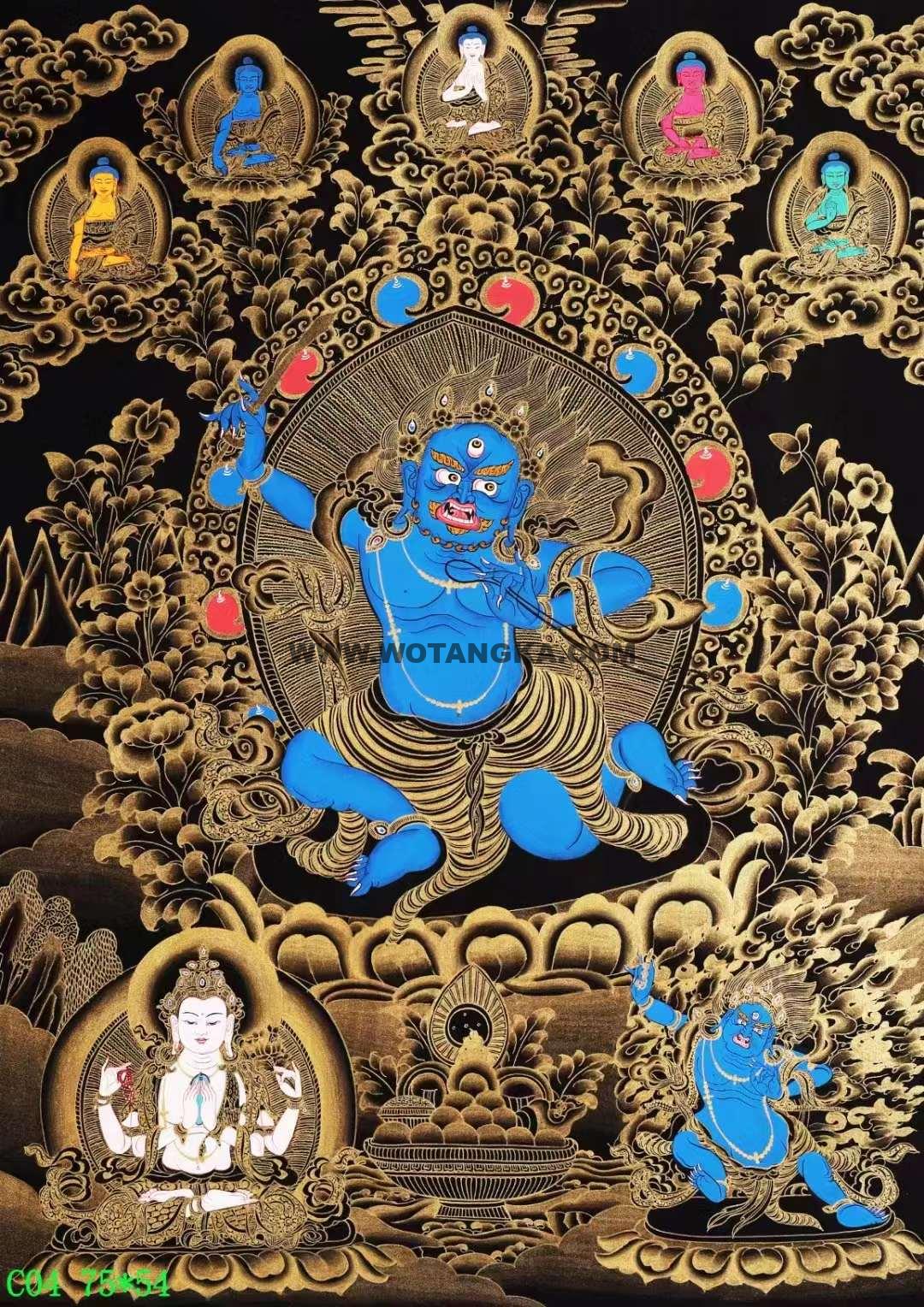 编号138-284797:黑金唐卡-不动明王(75*54CM左右)