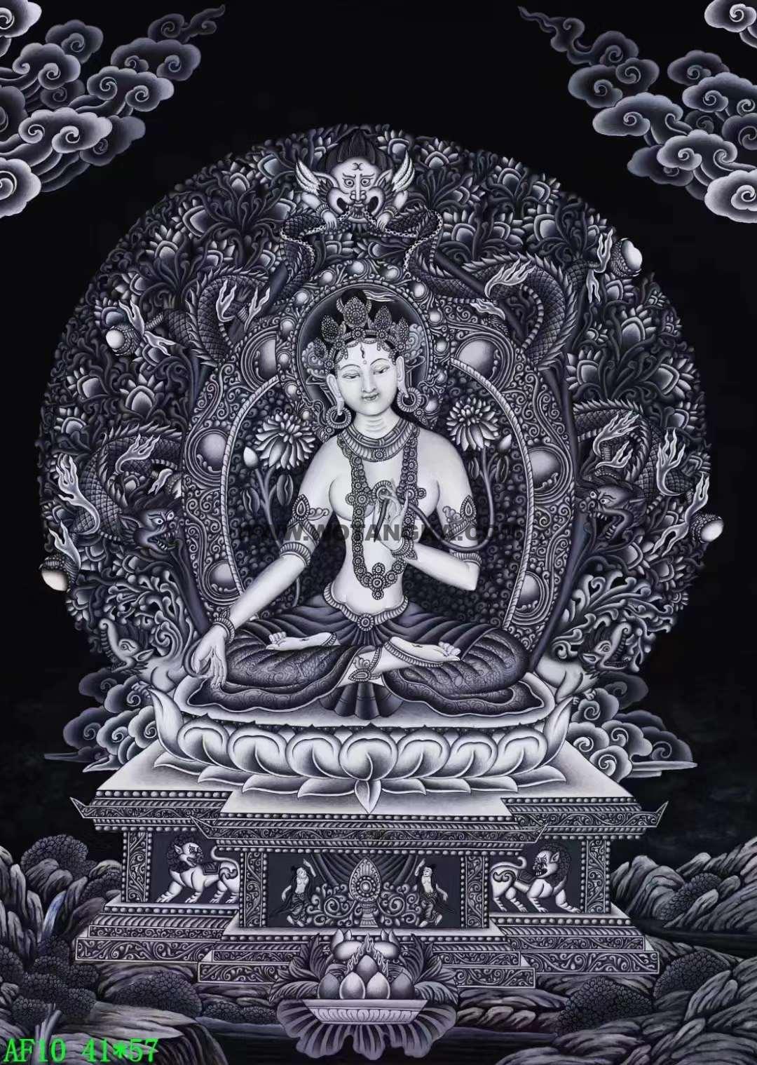 编号138-353106：彩绘唐卡-白度母（57*41CM左右）