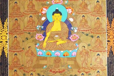 编号138-379138：黄金唐卡-释迦牟尼佛·三十五佛（84*60CM左右）