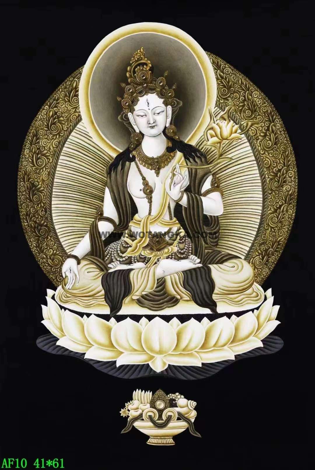 编号138-410264:彩绘唐卡-白度母(61*41CM左右)