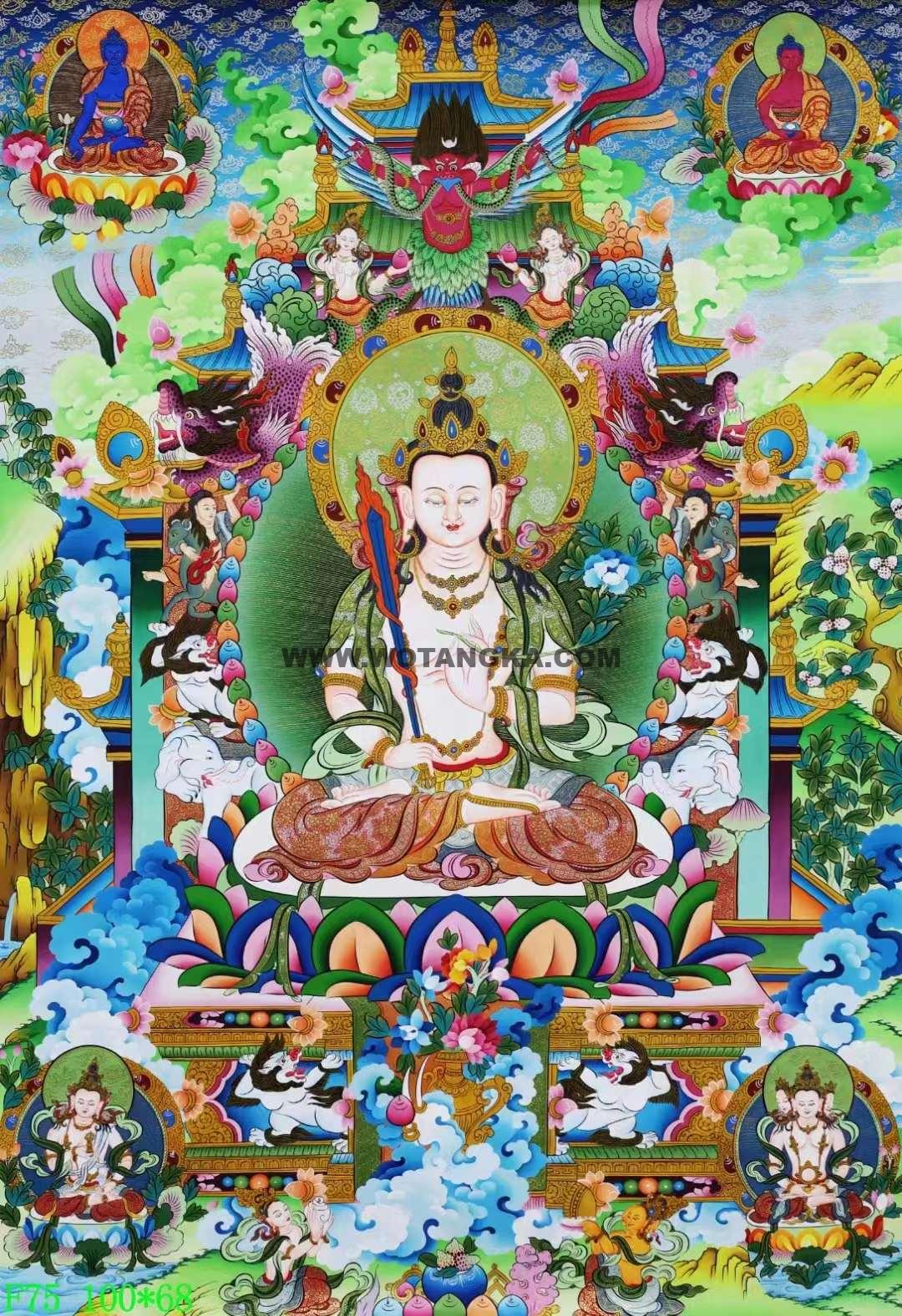 编号138-412512:彩绘唐卡-虚空藏菩萨(100*68CM左右)