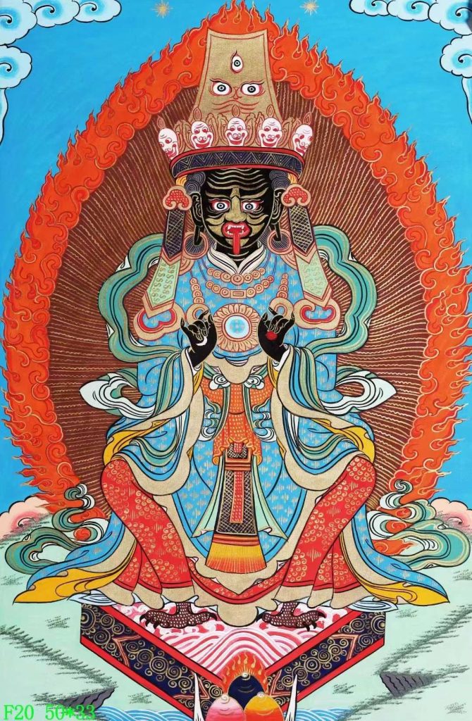 编号138-498357：彩绘唐卡-扎基拉姆（50*33CM左右）