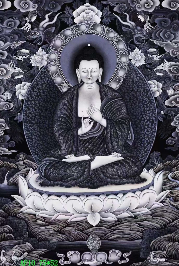 编号138-569358：彩绘唐卡-大日如来（75*52CM左右）