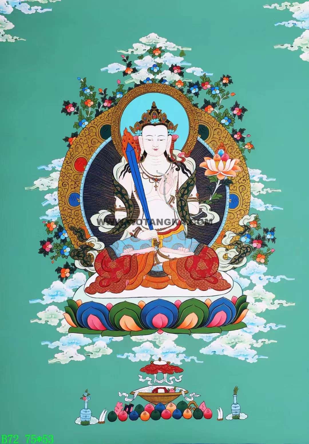 编号138-725261：彩绘唐卡-虚空藏菩萨（75*53CM左右）