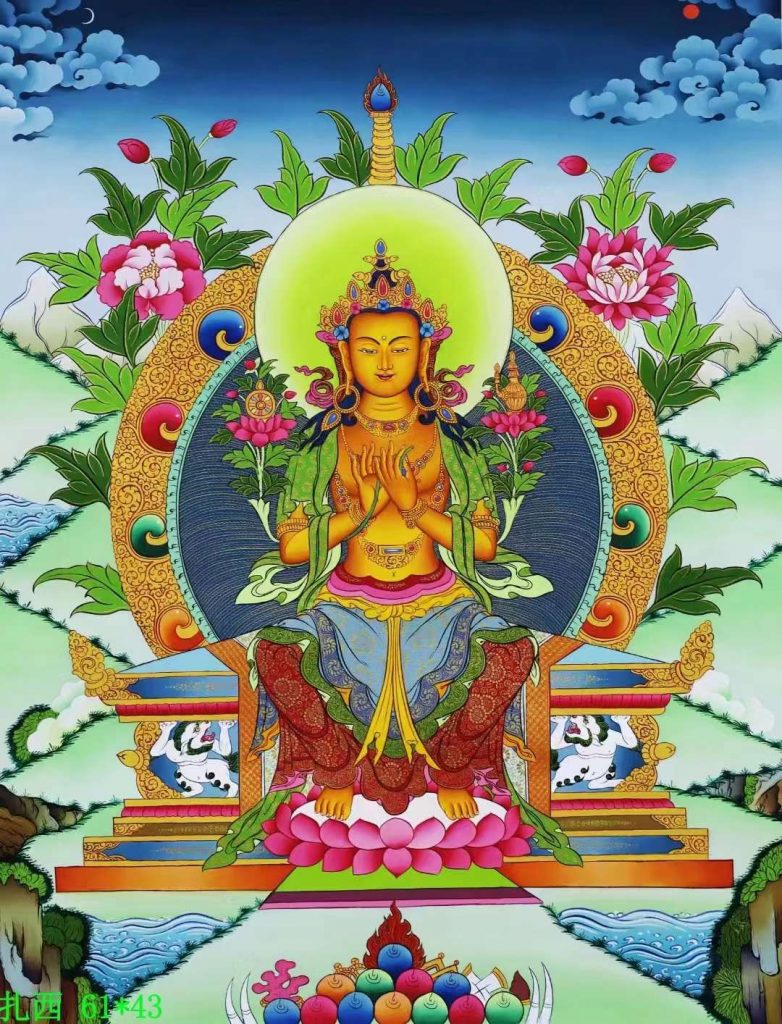 编号138-892080：彩绘唐卡-弥勒佛（61*43CM左右）