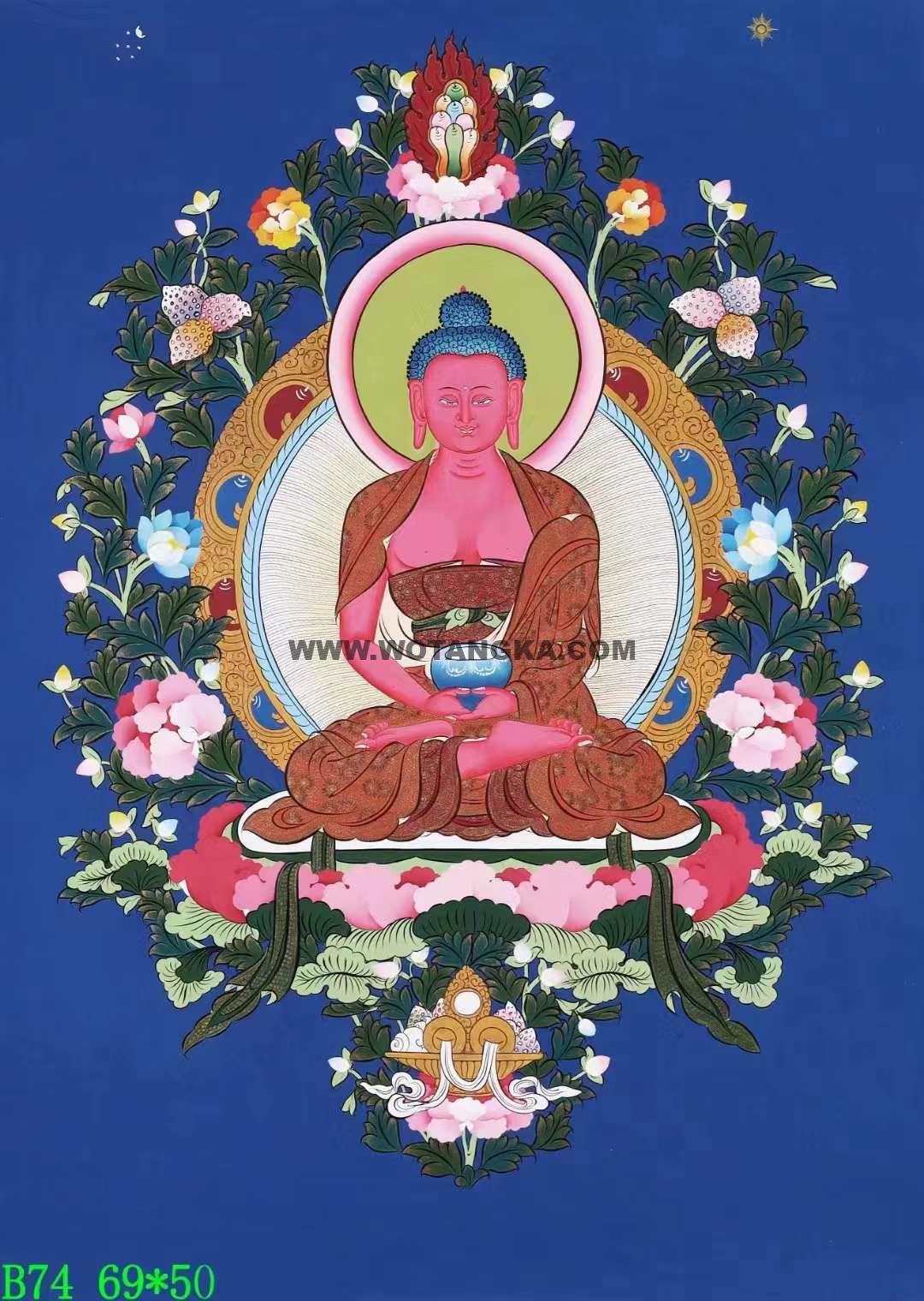 编号138-915263：彩绘唐卡-阿弥陀佛（69*50CM左右）