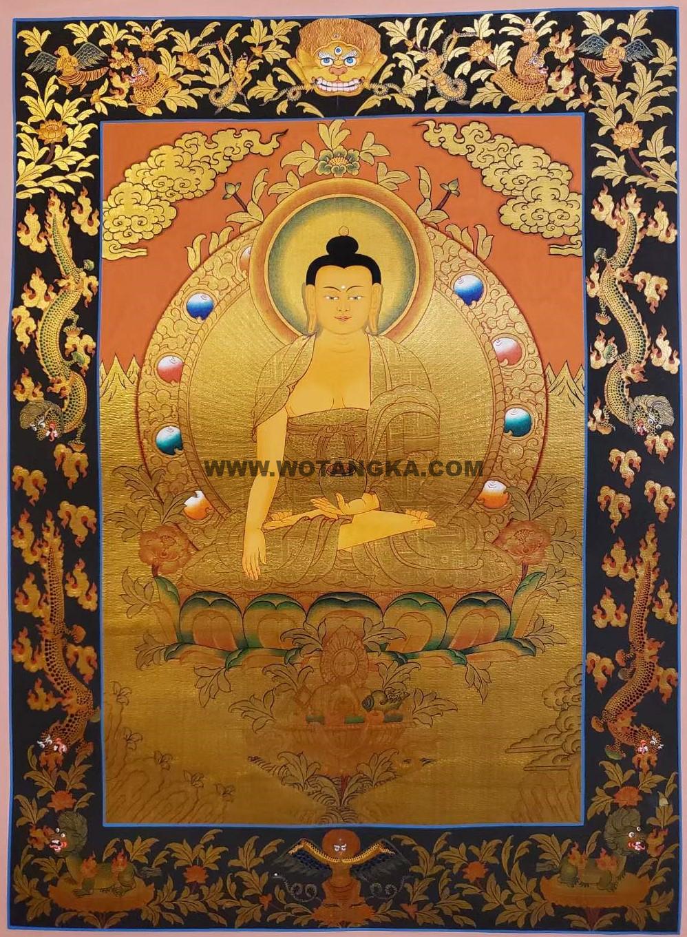 编号155-810888：黄金唐卡-释迦牟尼佛（60*45CM左右）