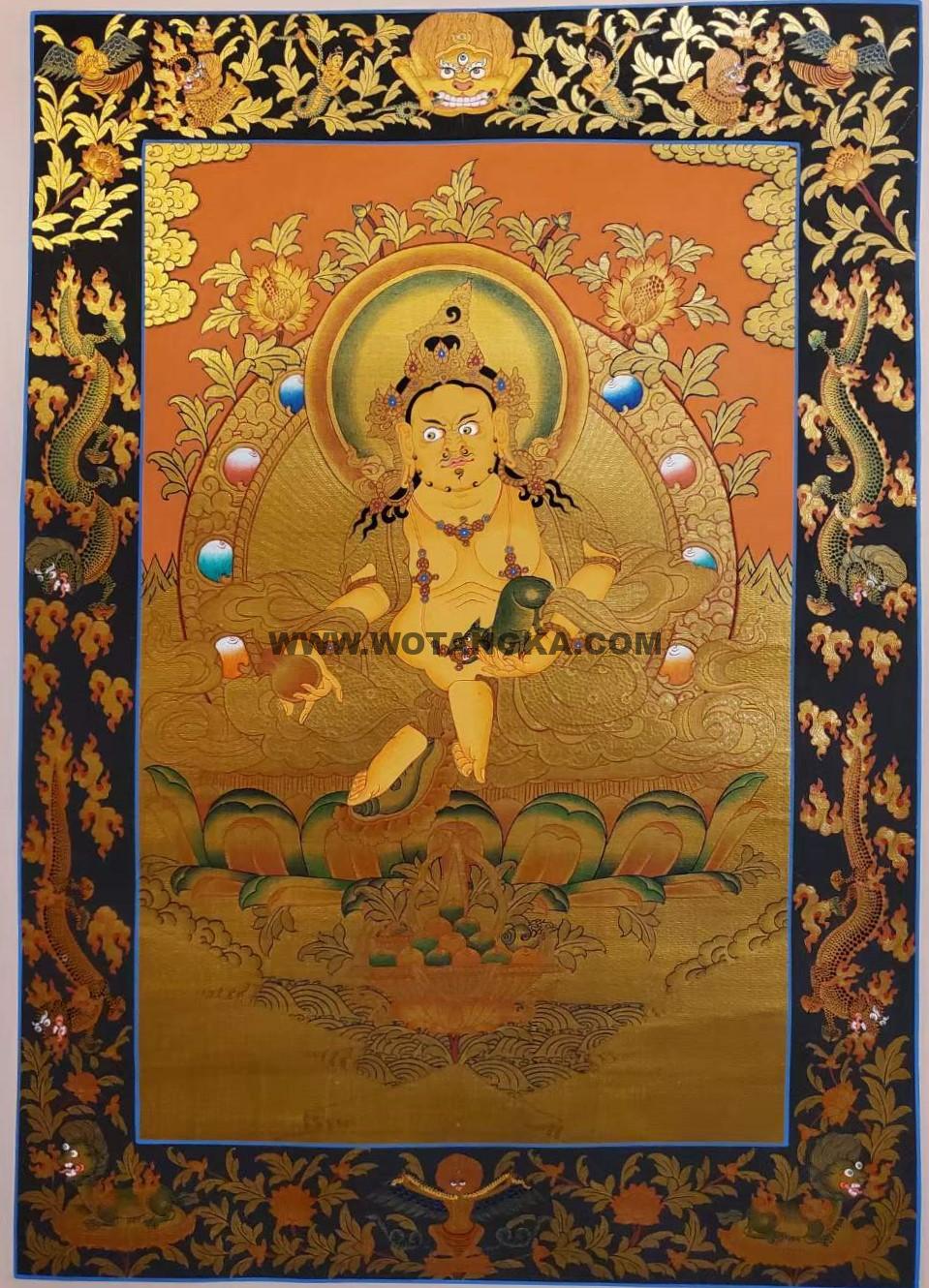 编号155-878170：黄金唐卡-黄财神（60*45CM左右）