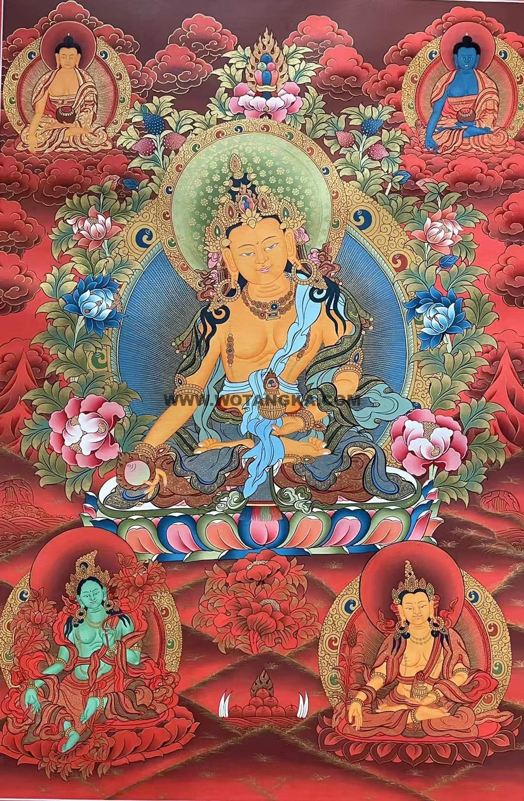 编号157-209698:红金唐卡-地藏王菩萨(75*55CM左右)