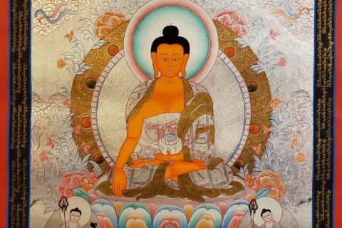 编号157-496047：白银唐卡-释迦牟尼佛（85*60CM左右）