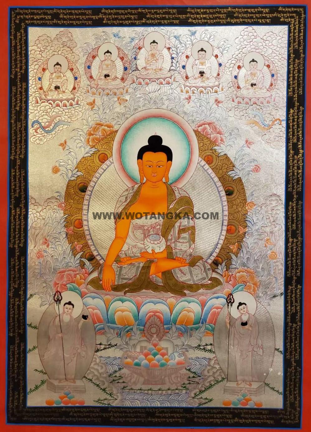 编号157-496047:白银唐卡-释迦牟尼佛(85*60CM左右)