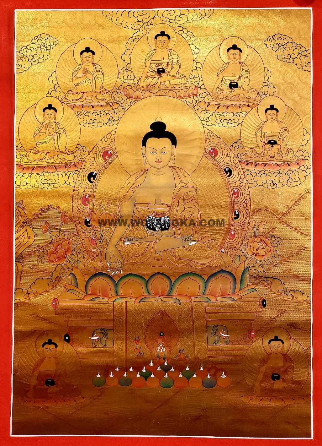 编号157-681623:黄金唐卡-药师佛(85*60CM左右)