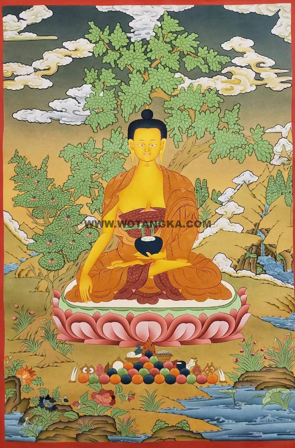 编号157-691746:彩绘唐卡-释迦牟尼佛(75*55CM左右)