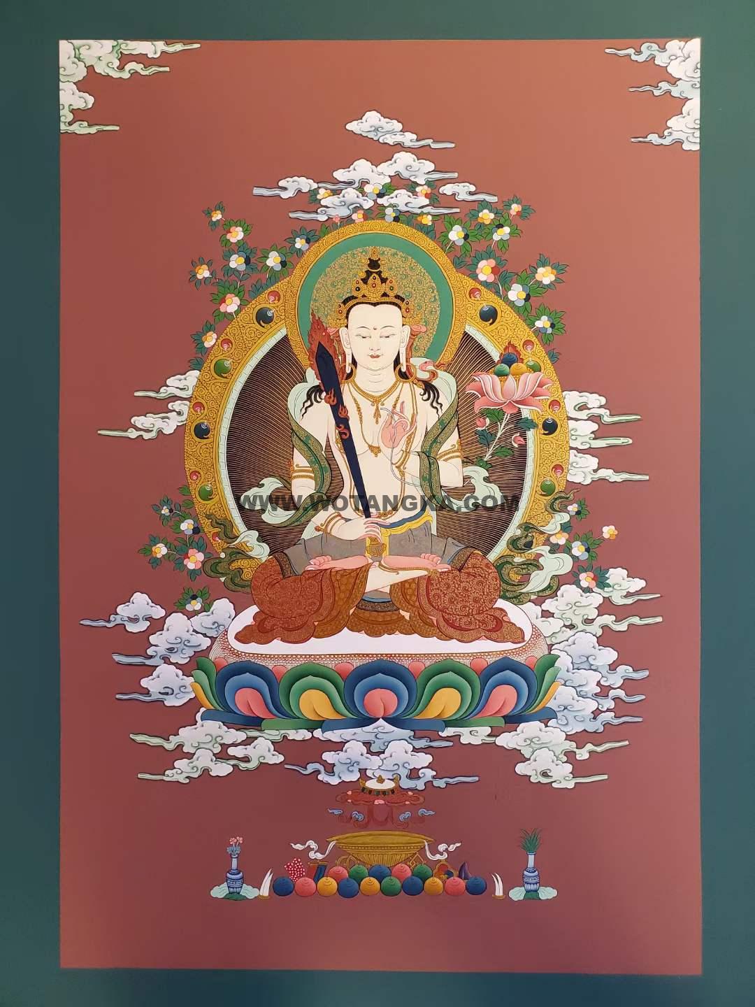 编号157-762102:红金唐卡-虚空藏菩萨(75*55CM左右)