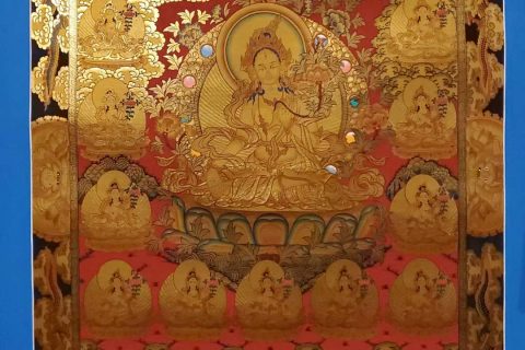 编号157-845302：黄金唐卡-白度母（75*55CM左右）