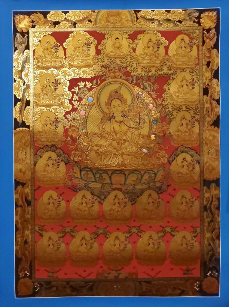 编号157-845302：黄金唐卡-白度母（75*55CM左右）