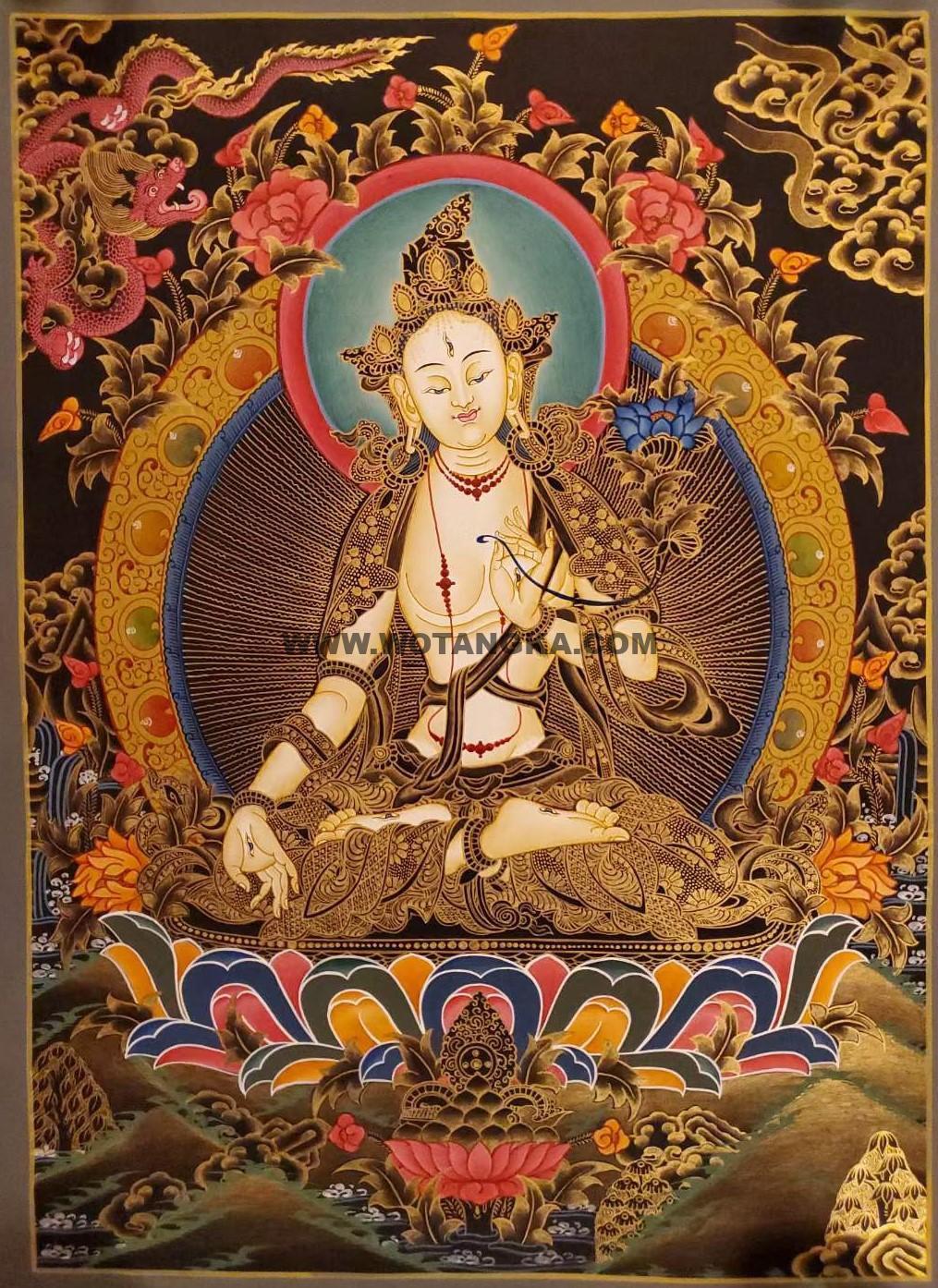 编号157-890876：黑金唐卡-白度母（45*35CM左右）