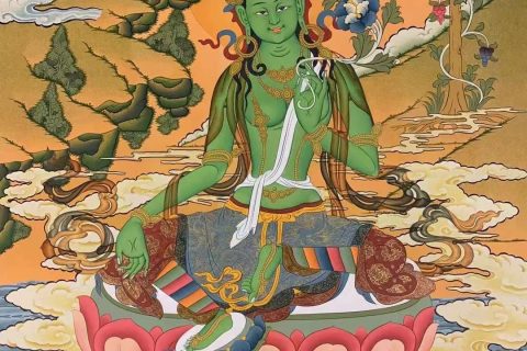 编号157-997879：嘎玛嘎赤-绿度母（70*50CM左右）