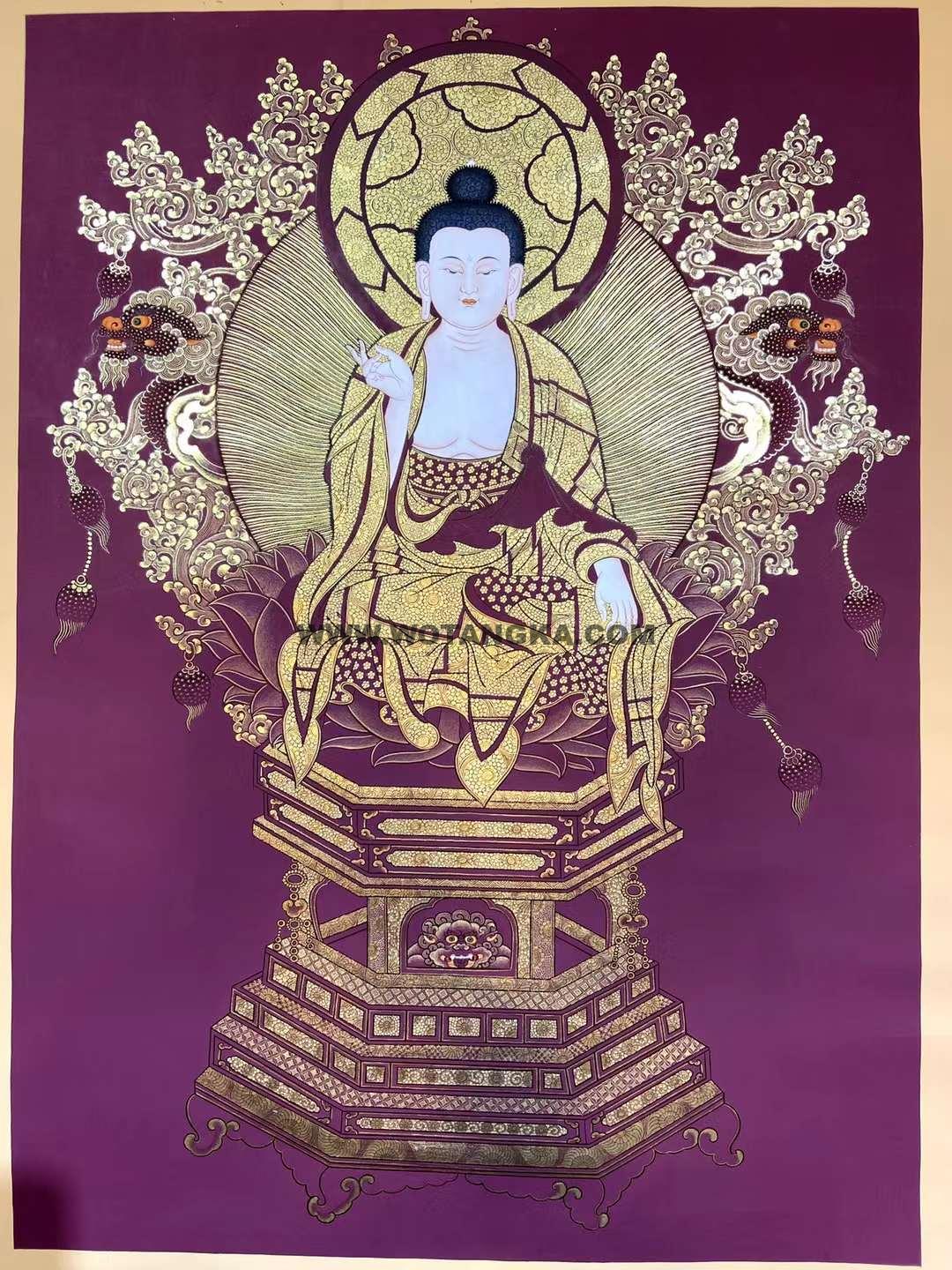 编号158-104634：红金唐卡-大日如来（75*55CM左右）