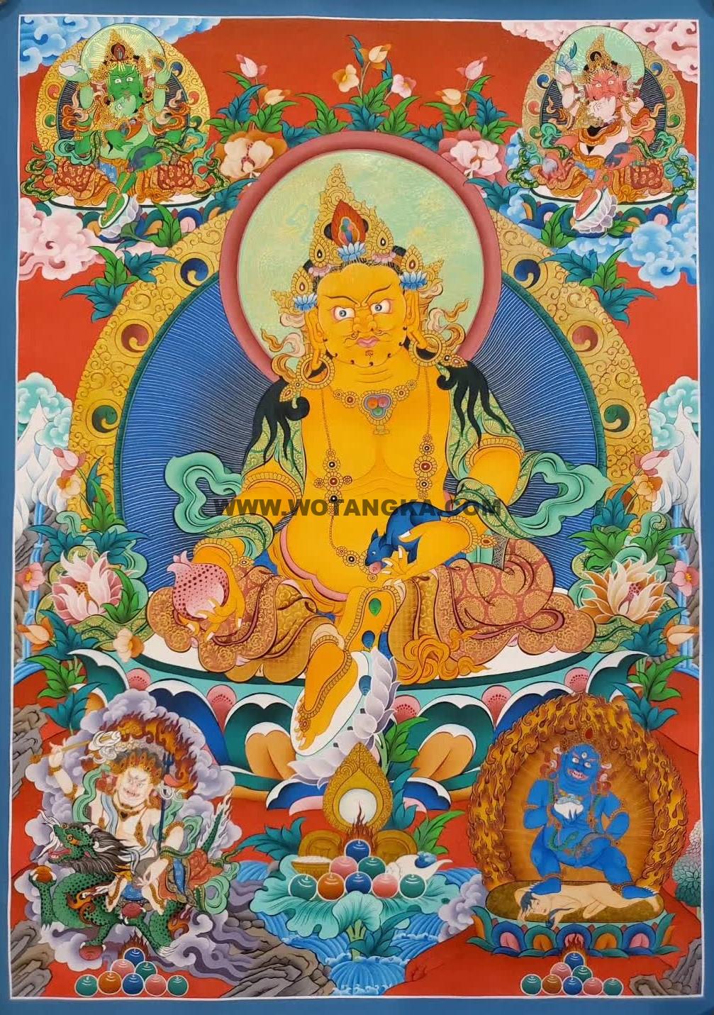 2022.07.18-五方财神唐卡推荐与赏析