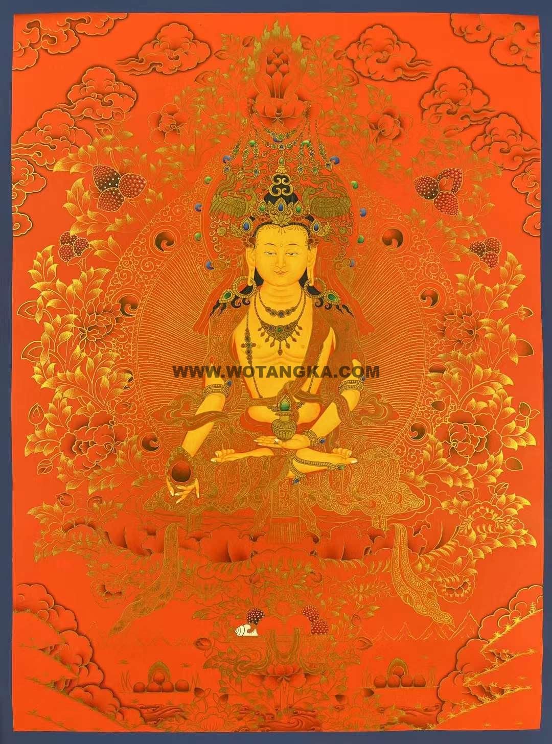 编号158-156459:红金唐卡-地藏王菩萨(75*55CM左右)