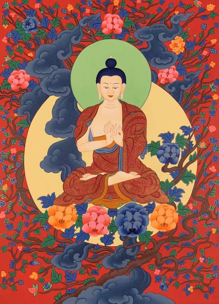 编号158-857245：红金唐卡-大日如来（65*40CM左右）