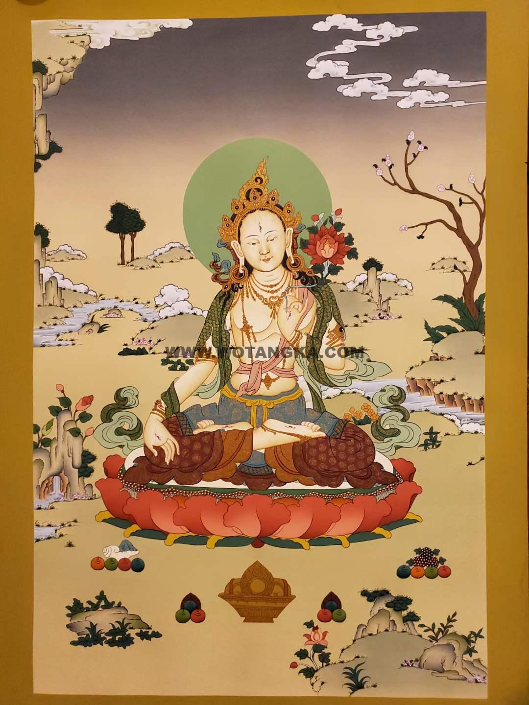 编号160-106346：嘎玛嘎赤-白度母（70*50CM左右）