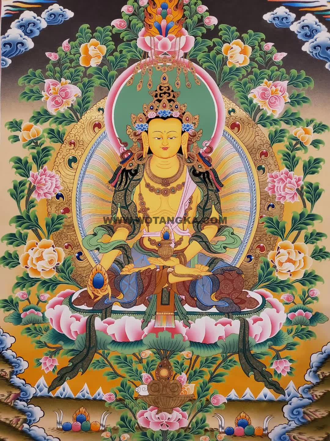 编号160-291814：彩绘唐卡-地藏王菩萨（70*50CM左右）