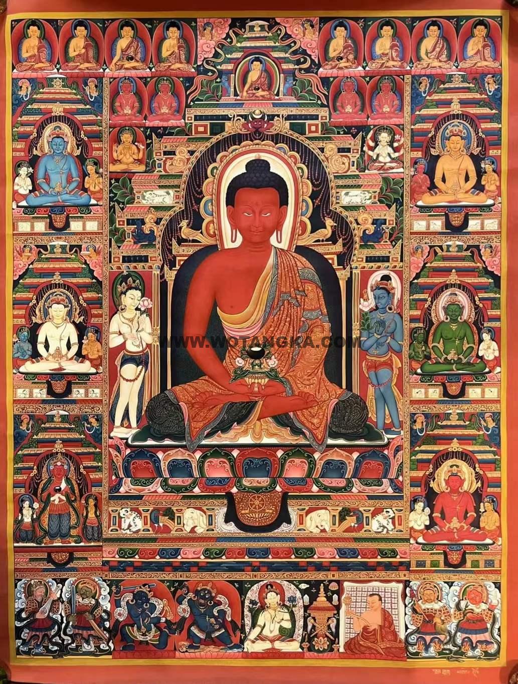 编号160-419423：彩绘唐卡-阿弥陀佛（90*65CM左右）