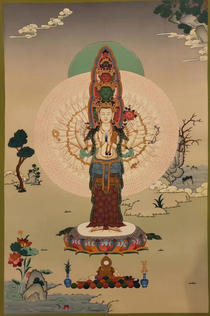 编号160-548919：嘎玛嘎赤-千手观音（70*50CM左右）
