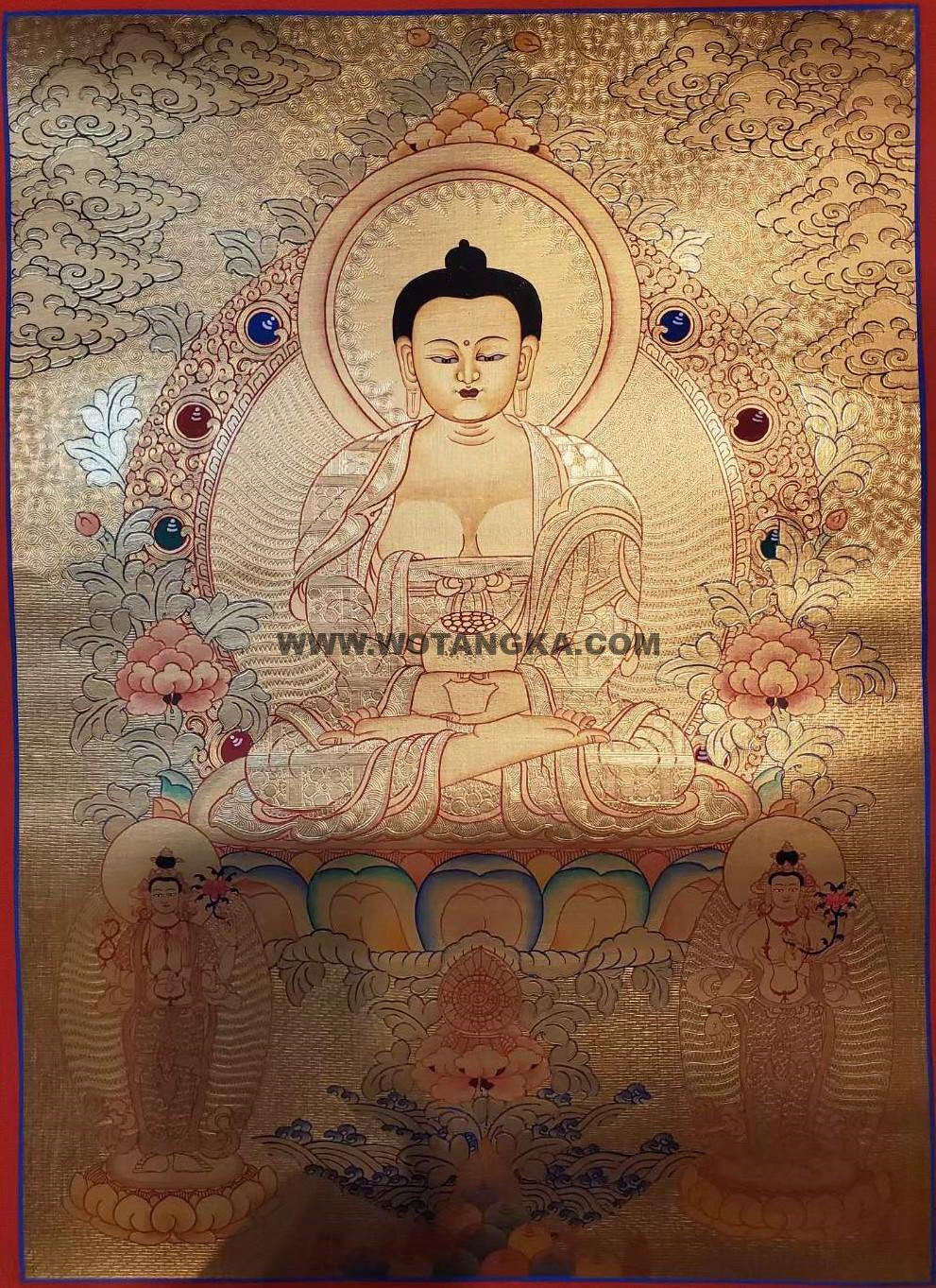 编号160-658484:黄金唐卡-阿弥陀佛(55*40CM左右)