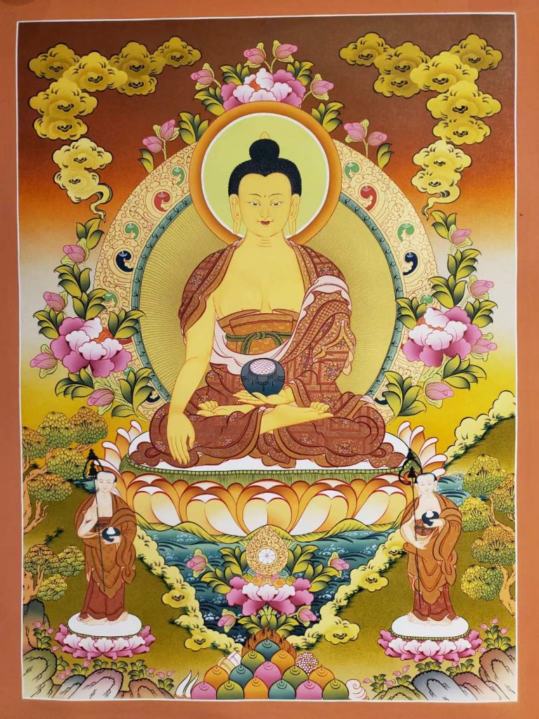 编号160-771928：彩绘唐卡-释迦牟尼佛（70*50CM左右）