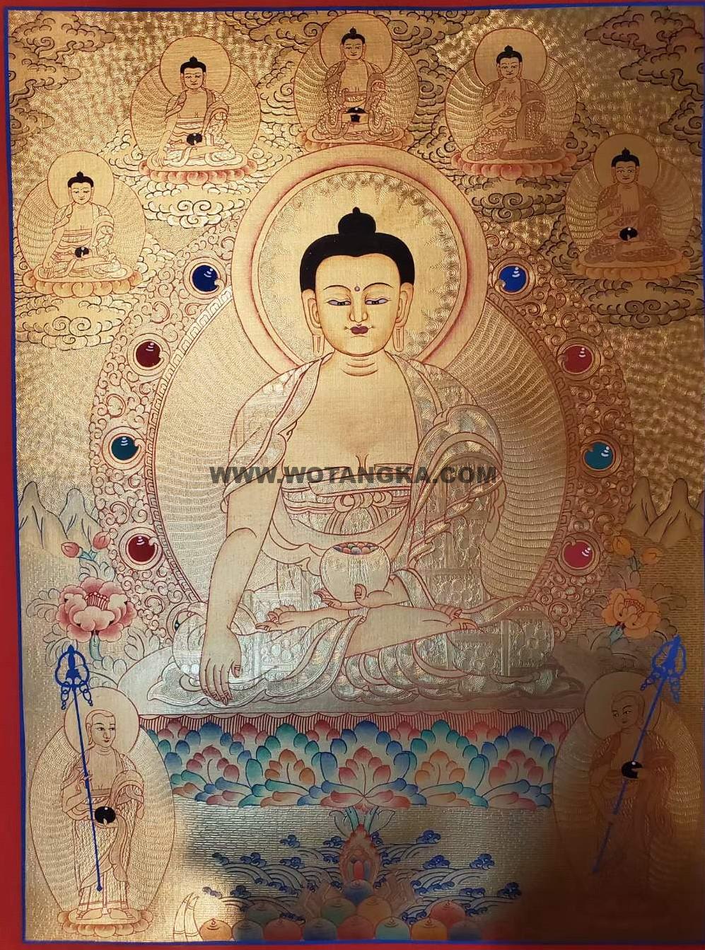 编号160-836493：黄金唐卡-释迦牟尼佛（55*40CM左右）