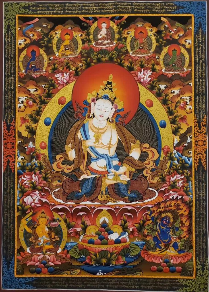 编号160-848857：彩绘唐卡-金刚萨埵（100*70CM左右）
