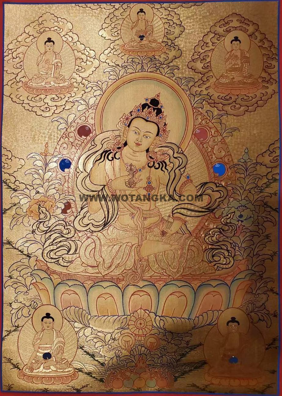 编号160-990720：黄金唐卡-金刚萨埵（55*40CM左右）