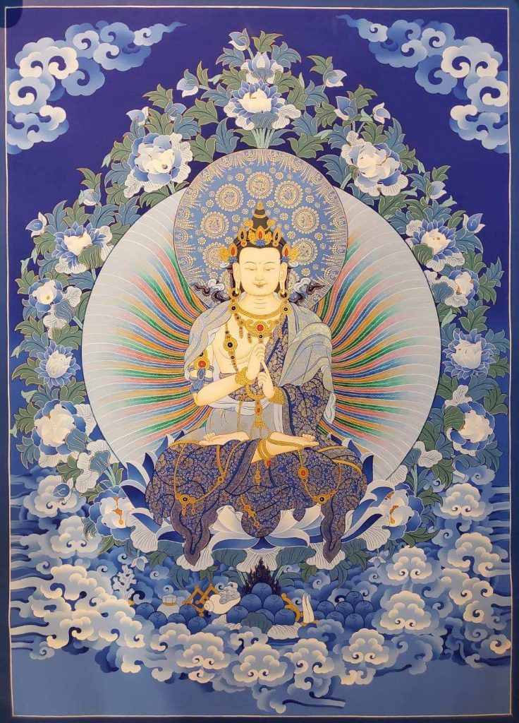 编号162-490273：蓝金唐卡-大日如来（75*50CM左右）