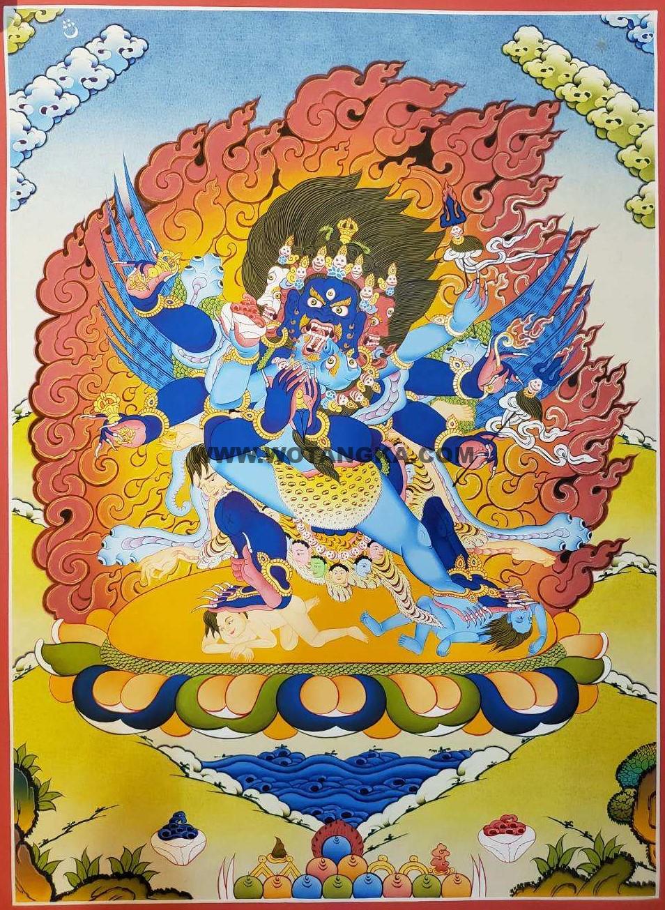 编号162-791197:彩绘唐卡-普巴金刚(65*40CM左右)