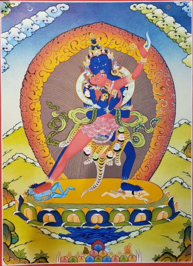 作者不詳　油彩画 土人教画】412 教油画-彩色鸟Terrain art class oilPainting