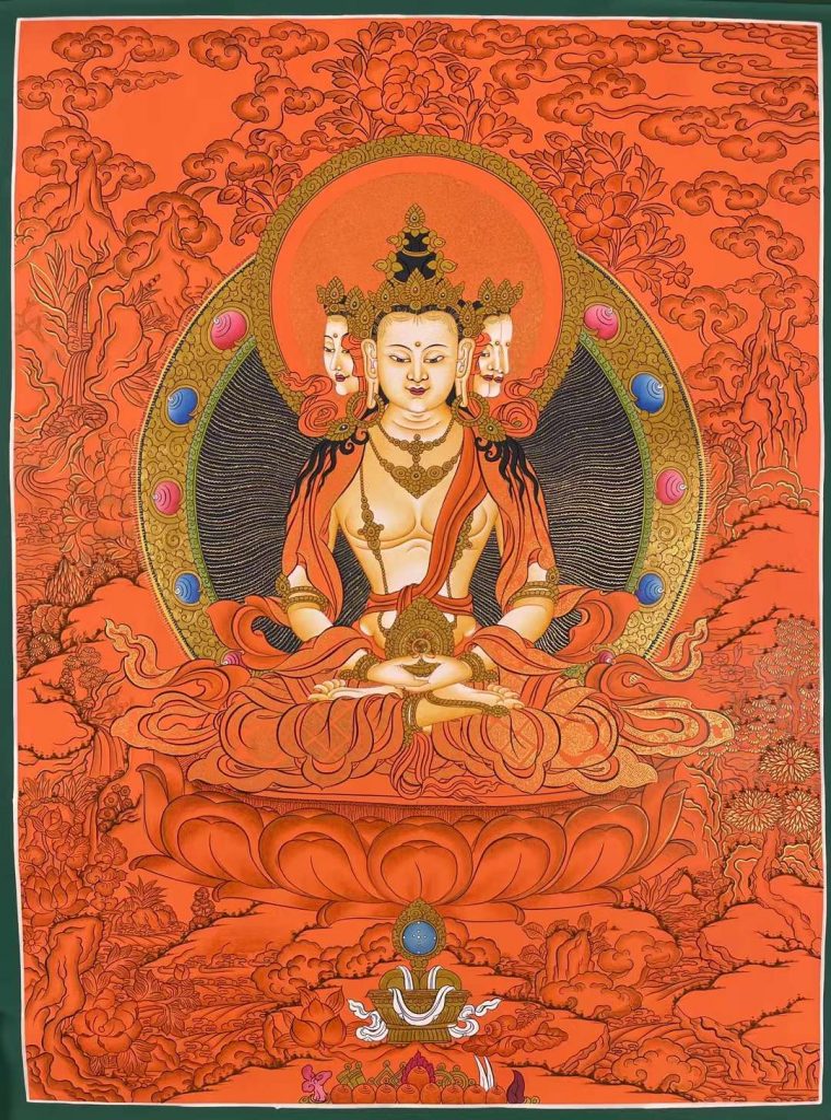 编号172-104128：红金唐卡-大日如来（75*50CM左右）